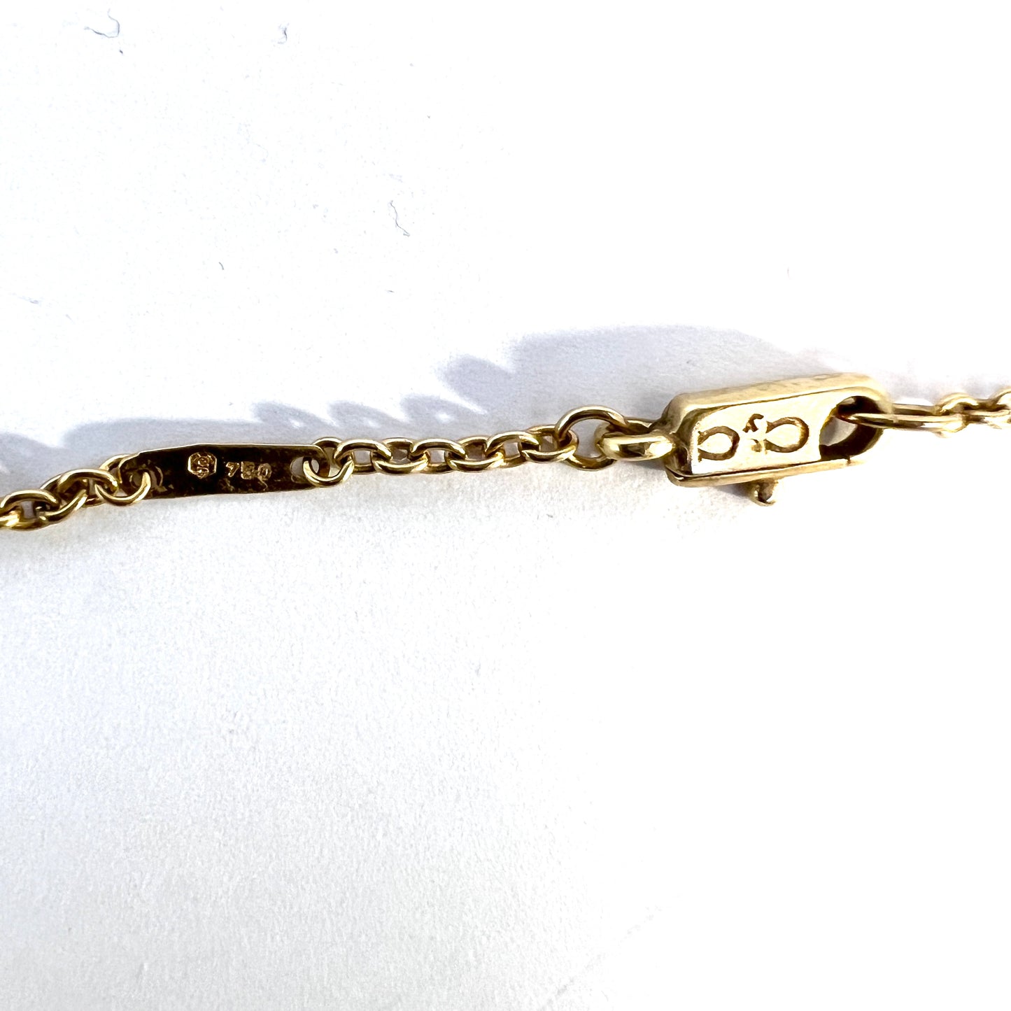 Carrera Y Carrera, Spain. Vintage 18k Gold Citrine Pendant Necklace.