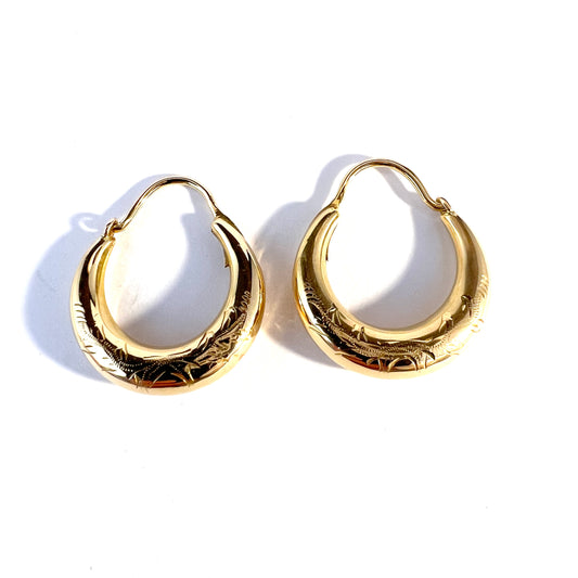 G Dahlgren, Sweden 1958. Vintage 18k Gold Earrings.