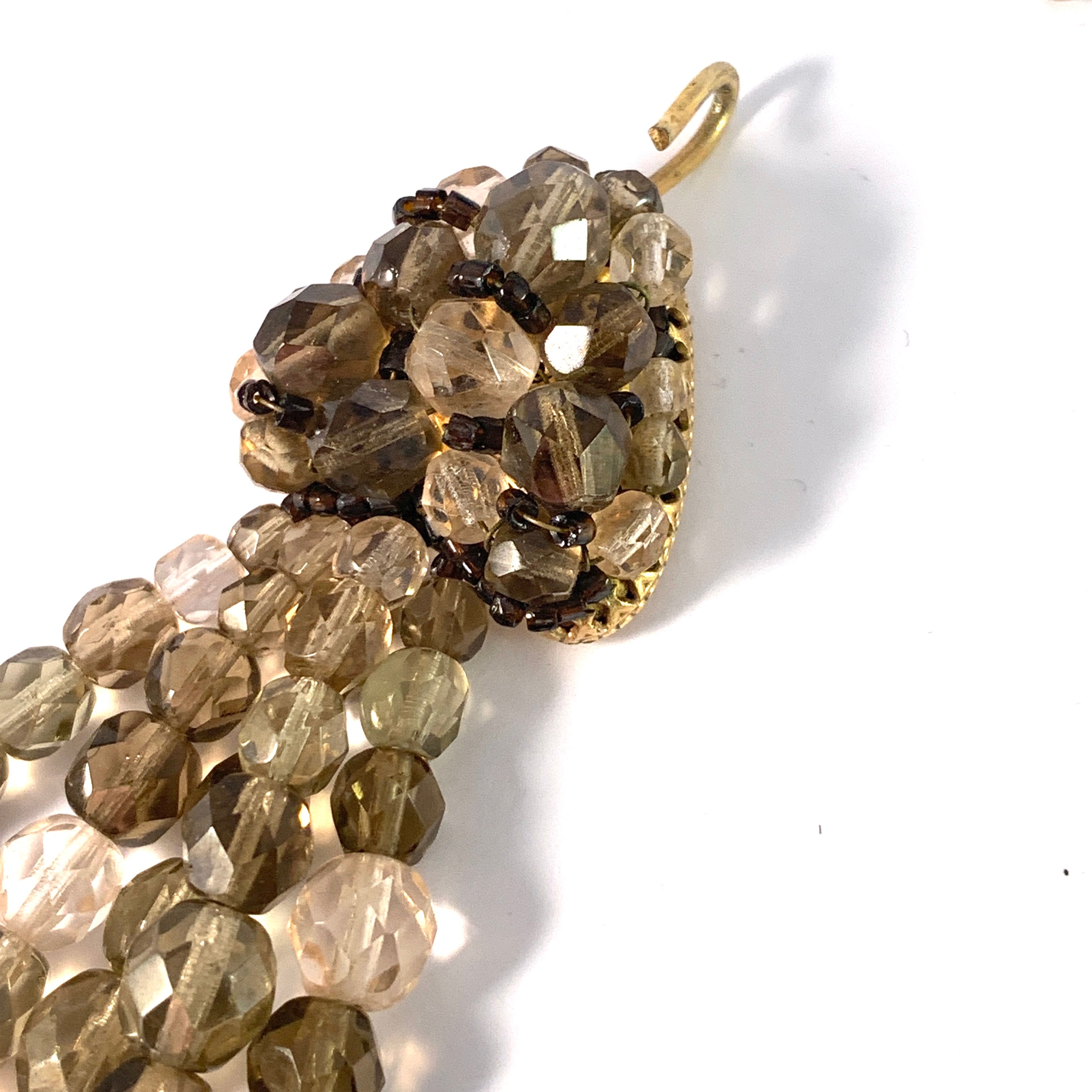 Coppola e Toppo, Italy 1950-60s Bold Statement Costume Jewelry Necklace.