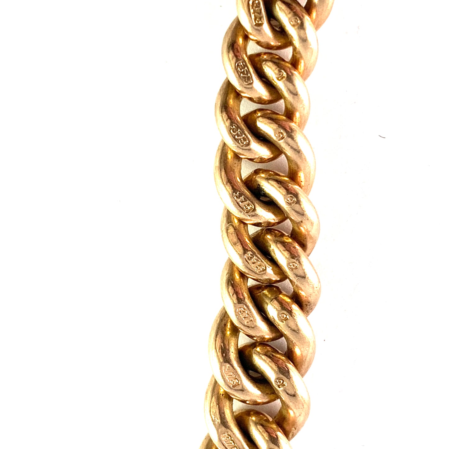 Fetter, Forbes & Co, Birmingham 1925. Massive 72gram 9k Gold Albert Chain Necklace Length.