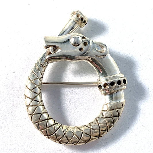 Vintage Viking Copy Sterling Brooch Pendant.