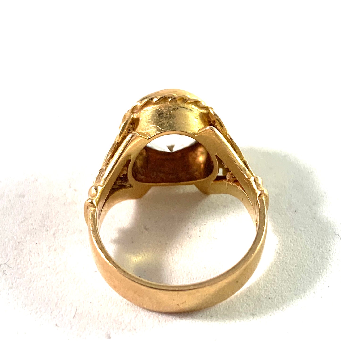 Salonen Sweden Vintage, 18k Gold Rock Crystal Ring