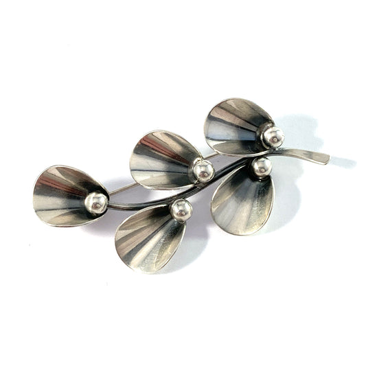 Niels Erik From, Denmark 1950-60s Sterling Silver Brooch.