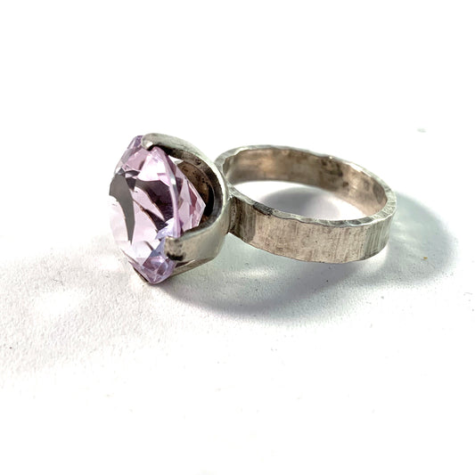 Nordisk Kokusai, Sweden 1976 Sterling Silver Amrthyst Ring.