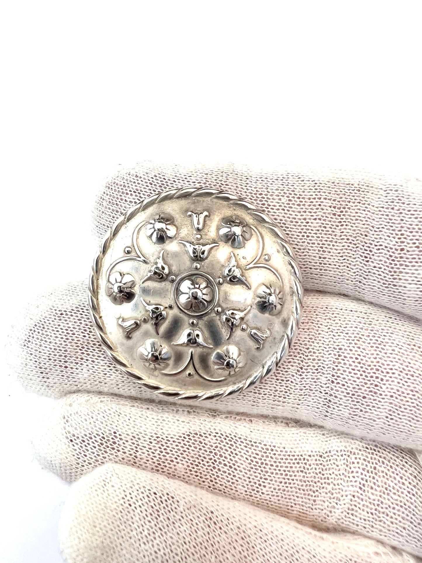 Andresen & Scheinpflug, Norway c 1950s. Vintage Solid Silver Brooch.