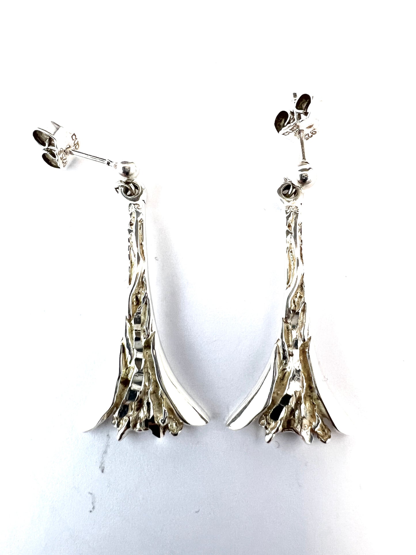 Astri Holthe, Norway. Vintage Sterling Silver Earrings.