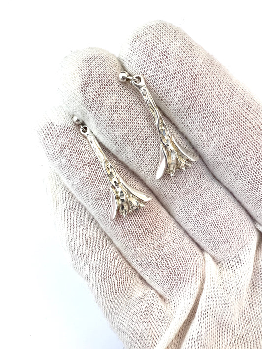Astri Holthe, Norway. Vintage Sterling Silver Earrings.