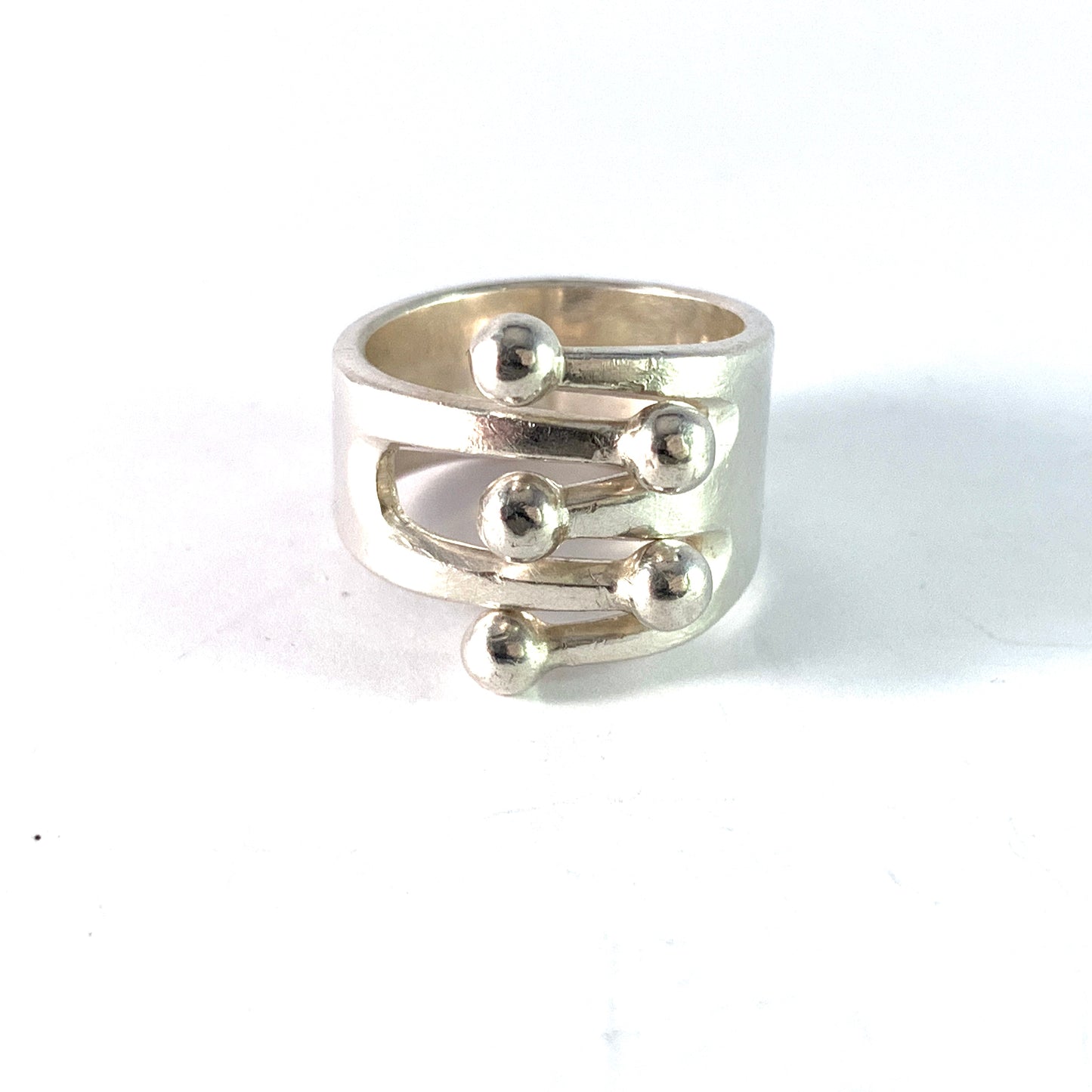 Anna Greta Eker, for PLUS Workshop Norway 1960s Sterling Silver Ring.