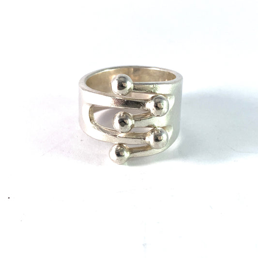 Anna Greta Eker, for PLUS Workshop Norway 1960s Sterling Silver Ring.