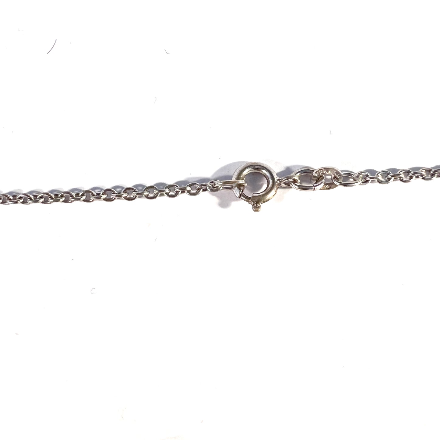 Kollmar & Jourdan, Germany 1960-70s, Vintage Sterling Silver Pendant Long Chain Necklace.