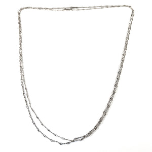 Denmark c 1950s. Vintage 830 Silver 1 + 1 Chain Necklace.