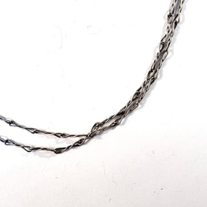 Denmark c 1950s. Vintage 830 Silver 1 + 1 Chain Necklace.