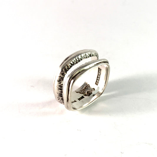 Claes E Giertta, Stockholm, Sweden 1960s. Sterling Silver Ring. Signed.