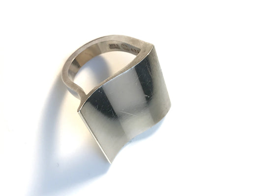 Nanna Ditzel for Georg Jensen Sterling Silver Design 432 Surf Ring.