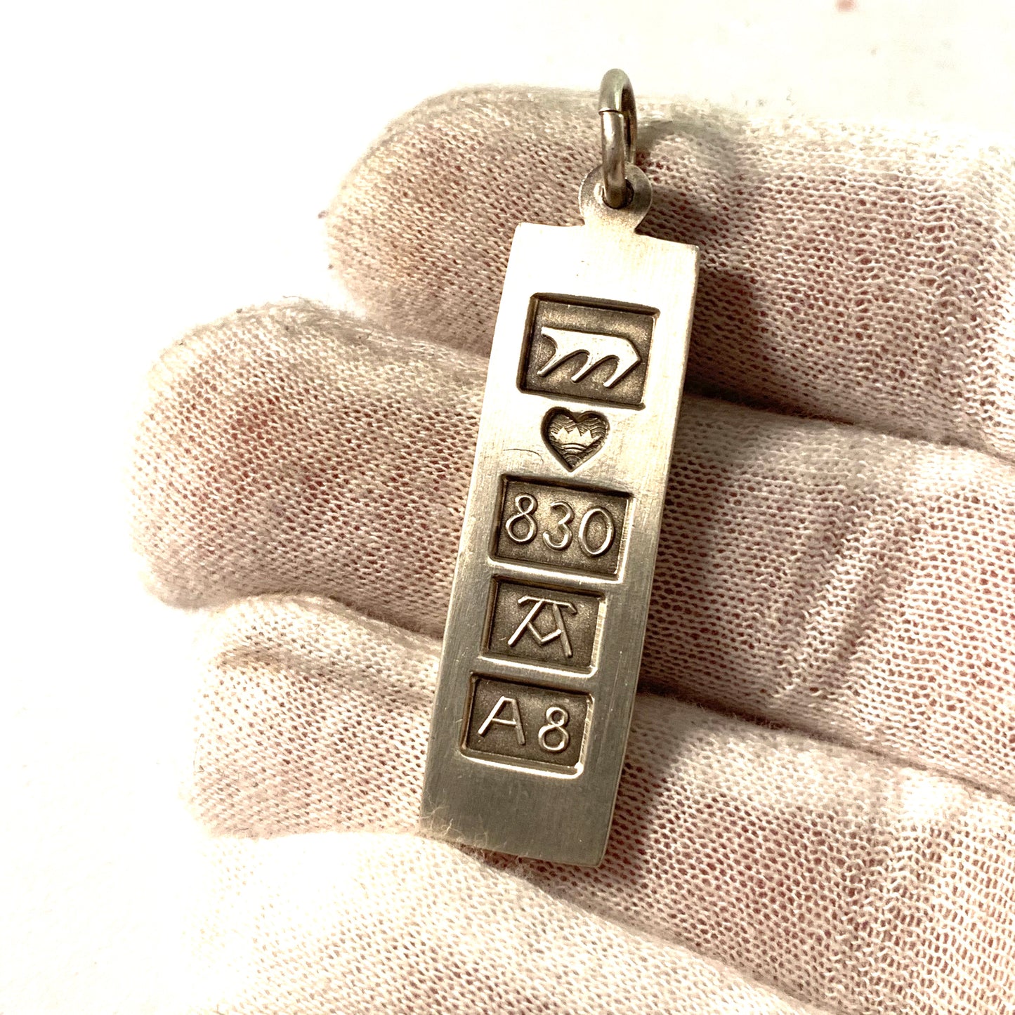 Sten & Laine, Finland year 1978 Solid 830 Silver Pendant.