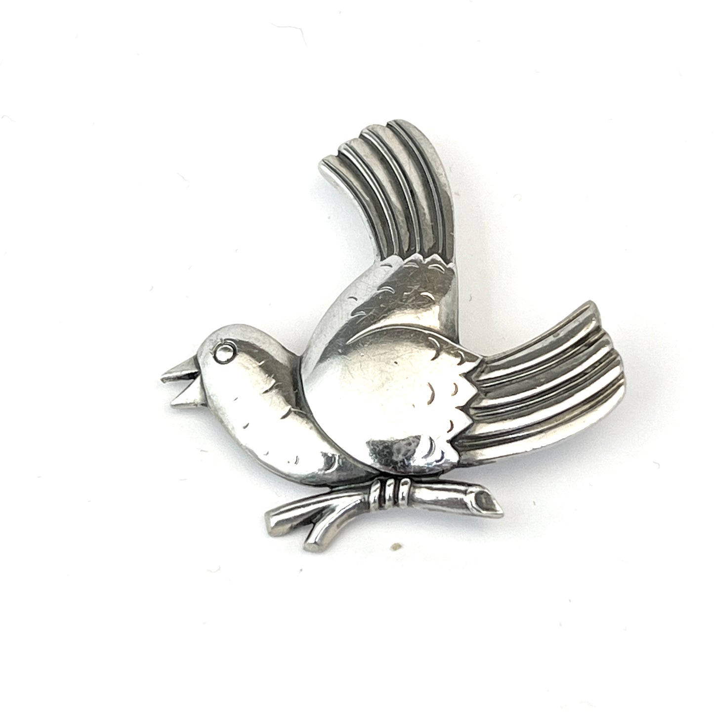 G Dahlgren, Sweden 1944. WW2-Era Sterling Silver Peace Dove Brooch