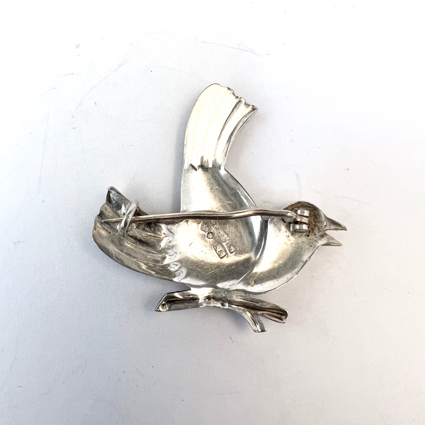 G Dahlgren, Sweden 1944. WW2-Era Sterling Silver Peace Dove Brooch