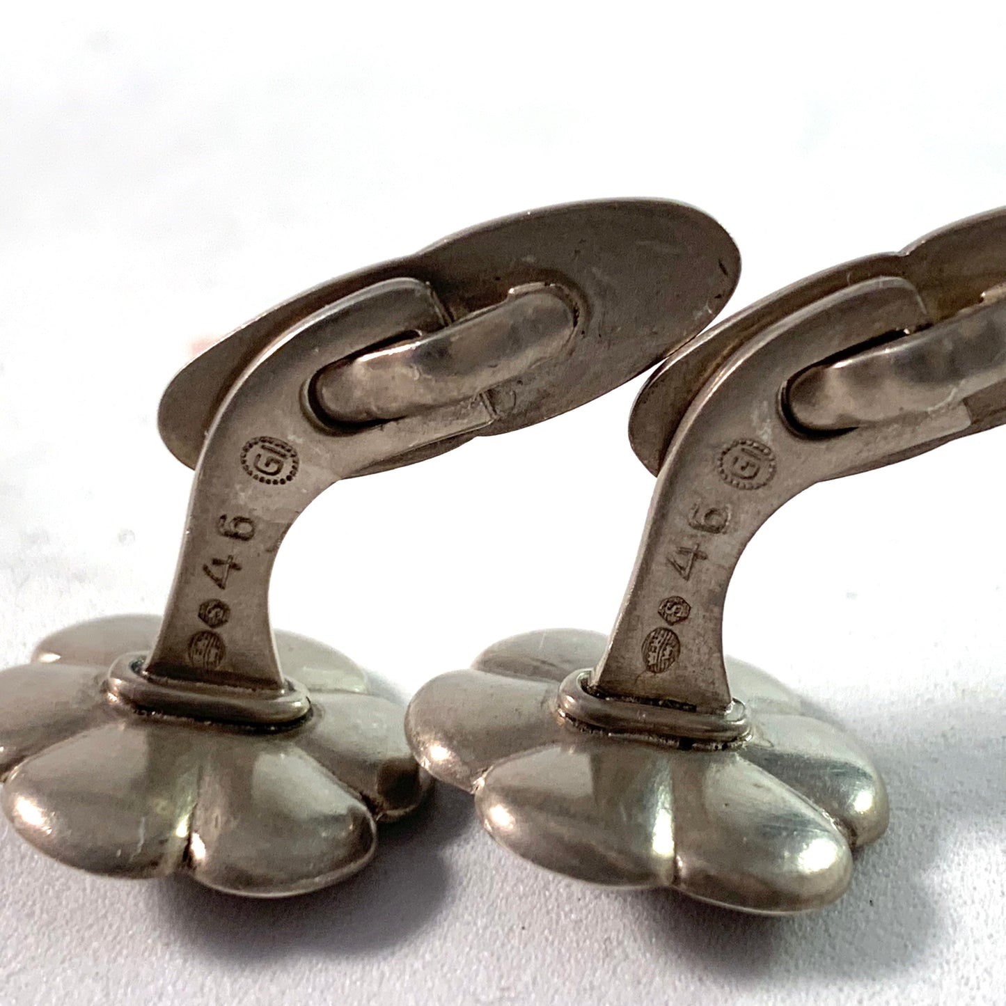 Georg Jensen, Denmark 1910-25 Sterling Silver Cufflinks. Design 46 A.