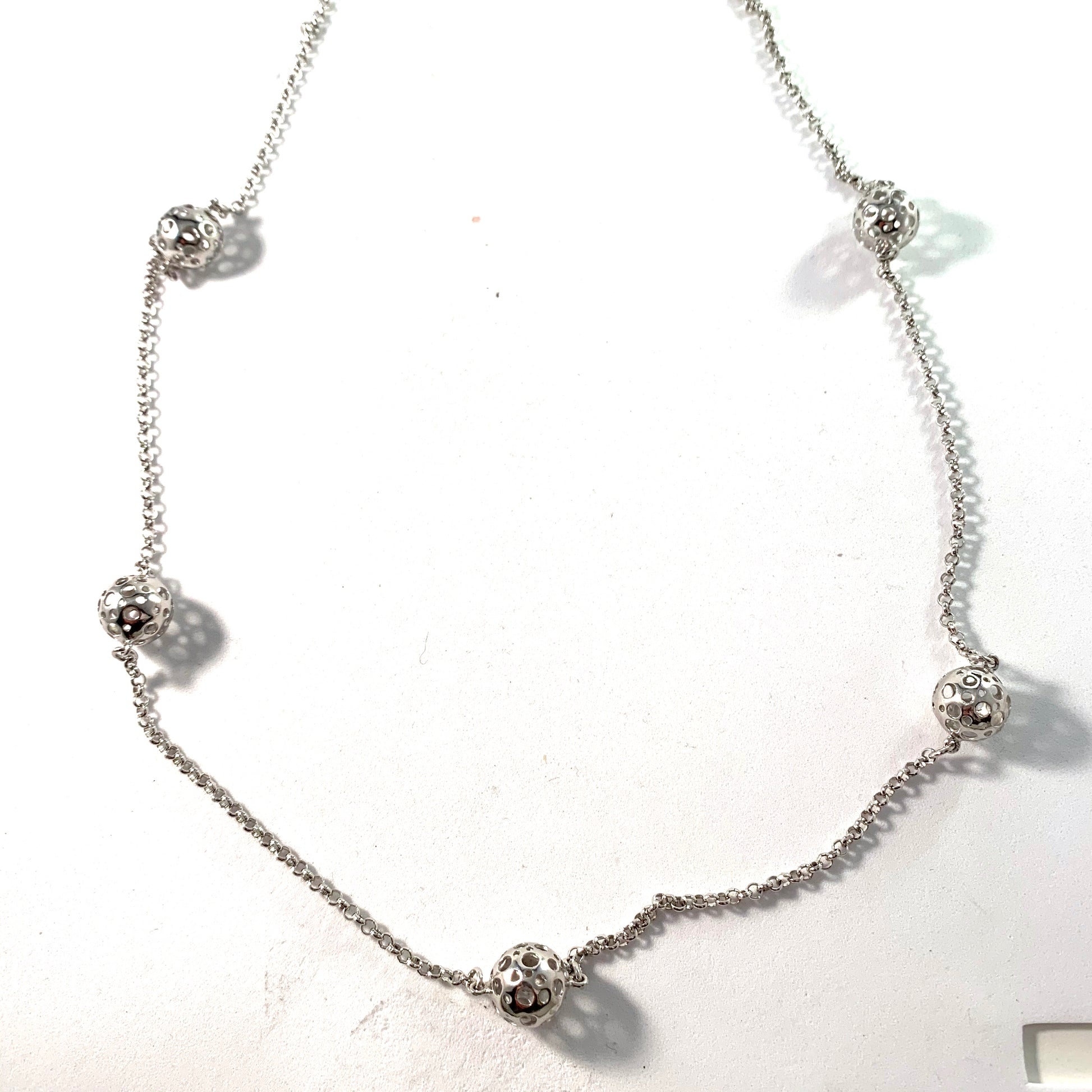 Liisa Vitali, Vintage Sterling Silver Long Necklace
