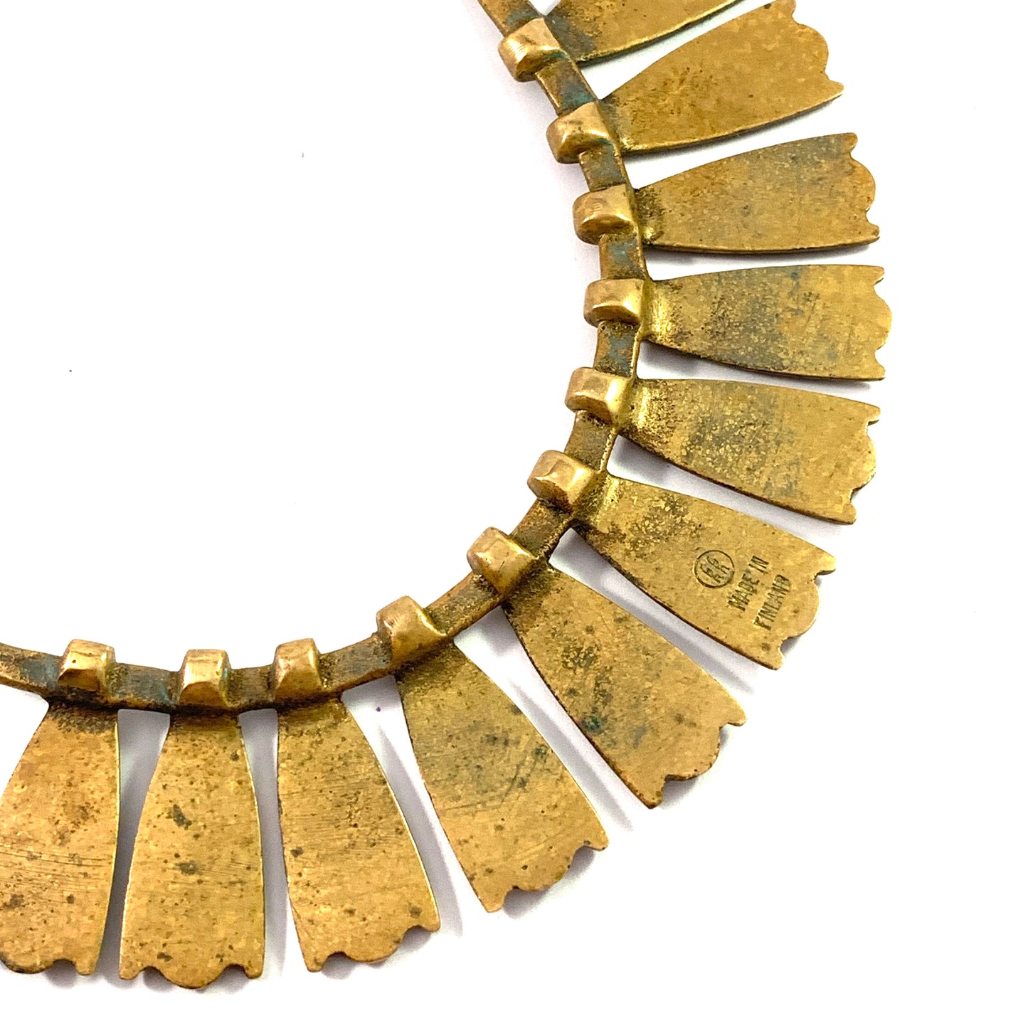 Kalevala Koru, Finland c 1970s. Bold Vintage Bronze Necklace.