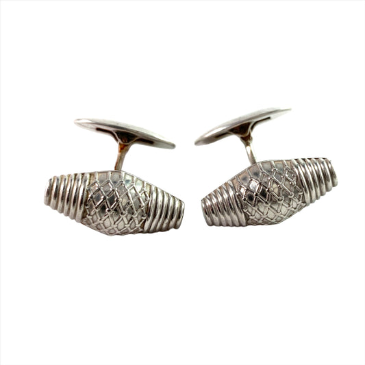 Heikki Kaksonen for Kaunis Koru, Finland 1955 Silver Cufflinks.