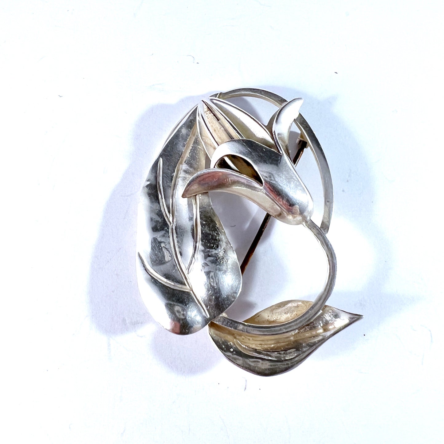 Joan Polsdorfer for Georg Jensen USA. Vintage Mid Century Sterling Silver Brooch