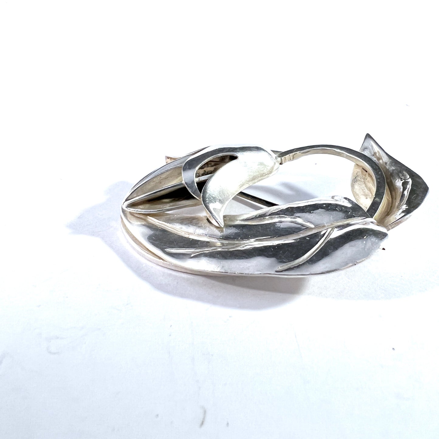 Joan Polsdorfer for Georg Jensen USA. Vintage Mid Century Sterling Silver Brooch