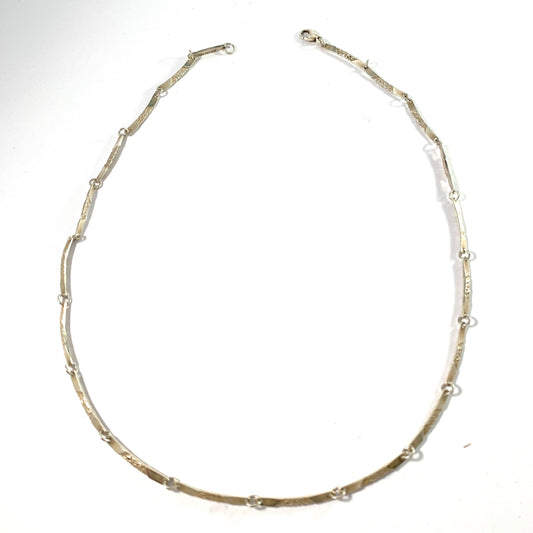 Maker RM, Finland Vintage Sterling Silver Link Necklace.
