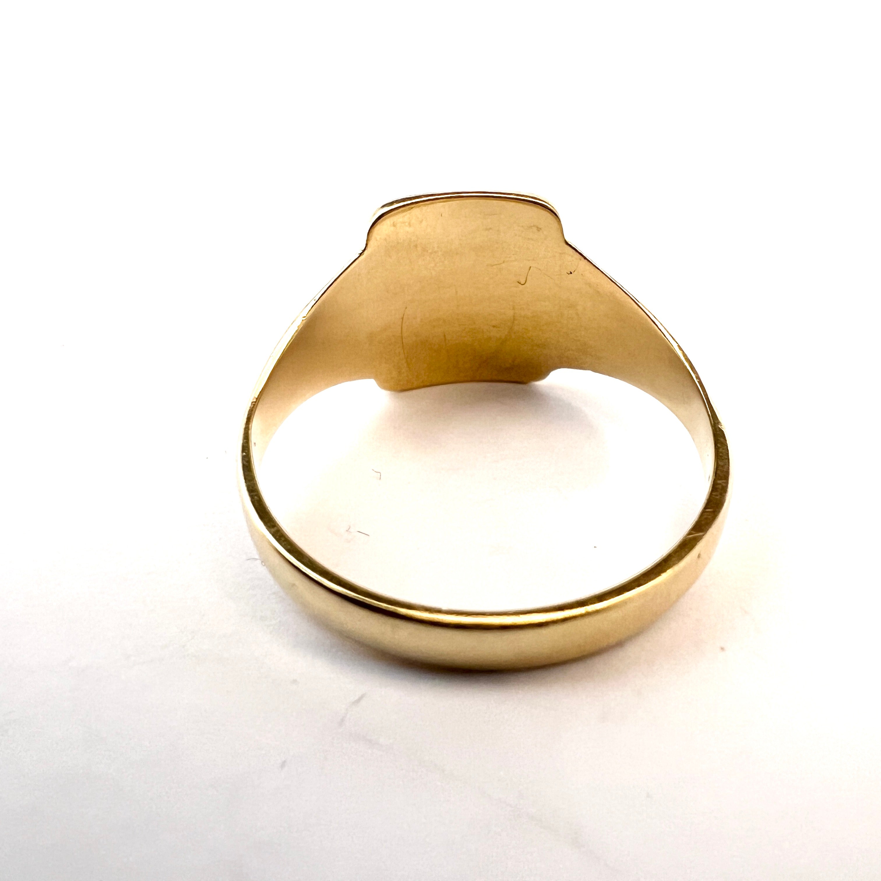 1920-30s. Vintage 14k Gold Men's Signet Ring. MJ or JM – T