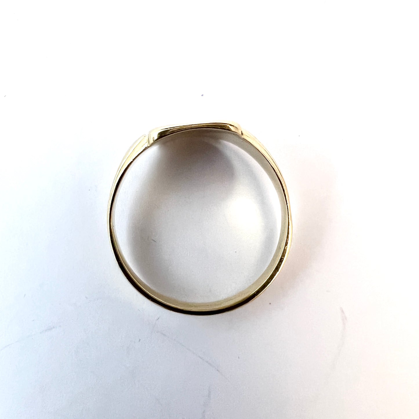 1920-30s. Vintage 14k Gold Men's Signet Ring. MJ or JM