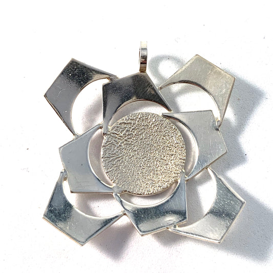 Waldemar Jonsson for Stigbert, Sweden 1971 Modernist Sterling Pendant.