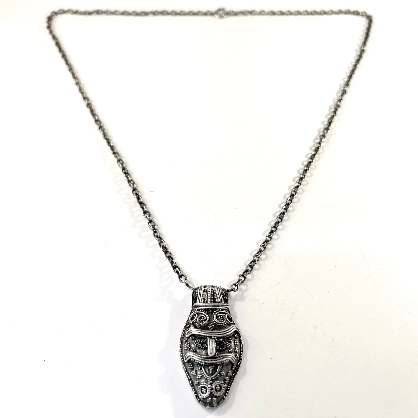 Bengt Hallberg, Sweden. Vintage Solid Silver Viking Copy Unisex Pendant Necklace.