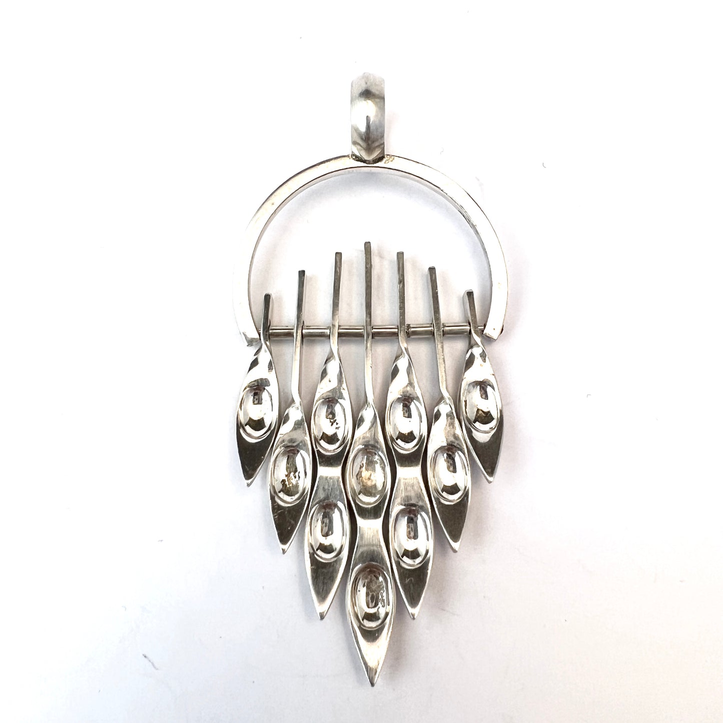 Einar Modahl, Norway 1960s. Large Sterling SIlver Pendant.