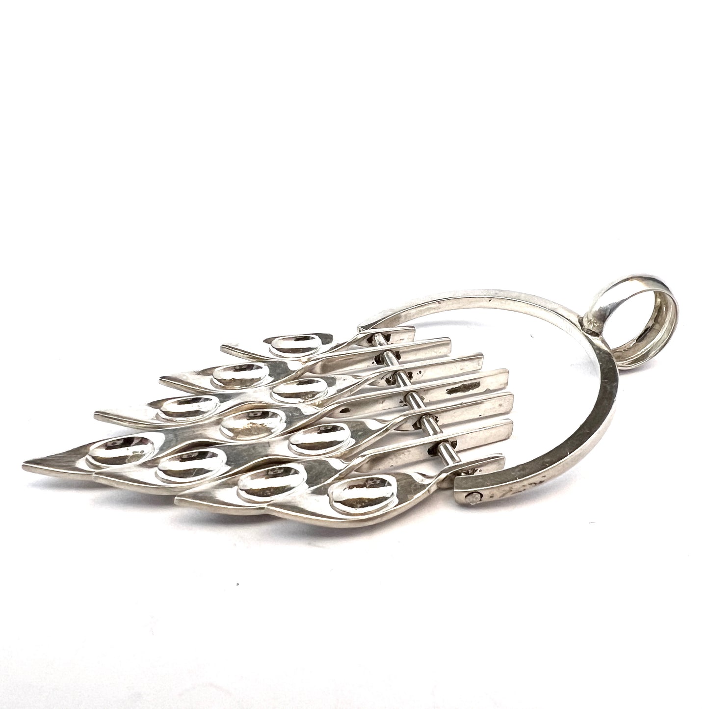 Einar Modahl, Norway 1960s. Large Sterling SIlver Pendant.