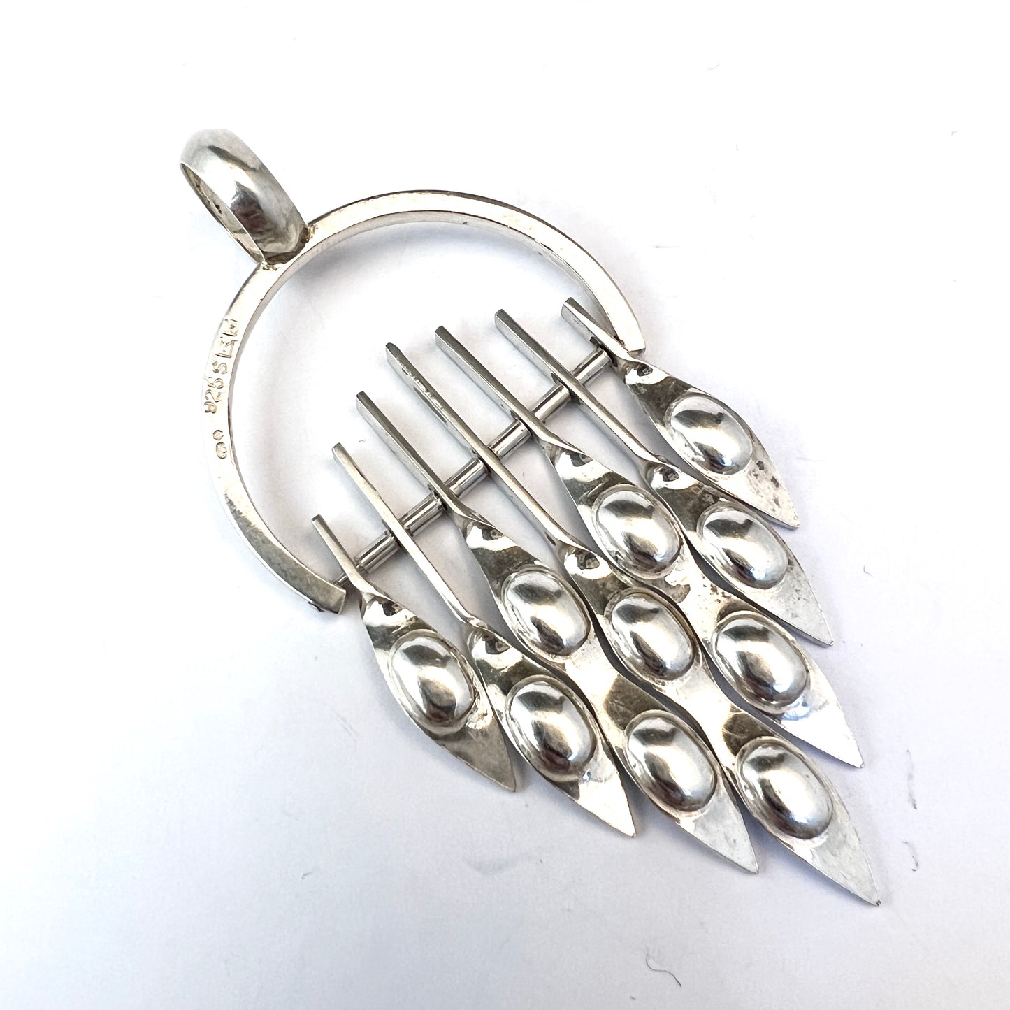 Einar Modahl, Norway 1960s. Large Sterling SIlver Pendant.