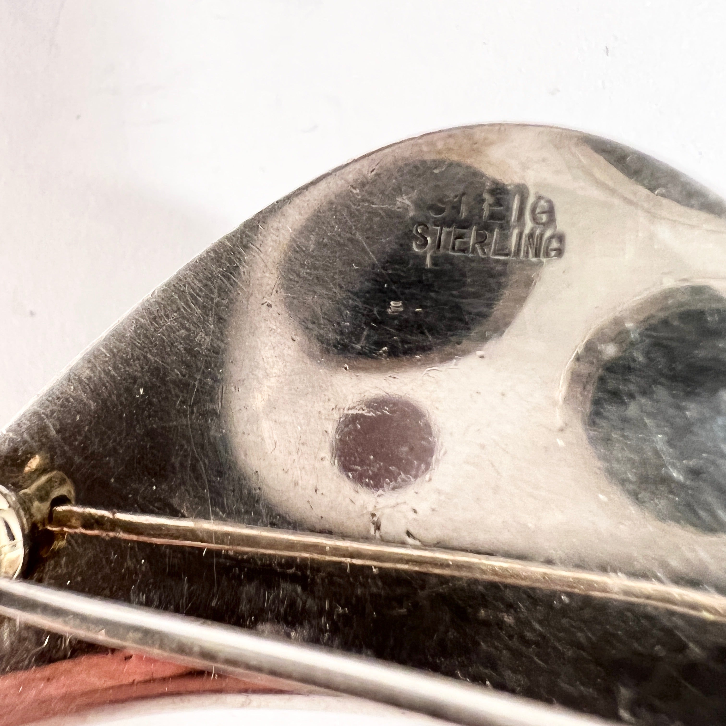 Henry Steig, USA. Vintage Mid Century Modern Sterling Silver Brooch.