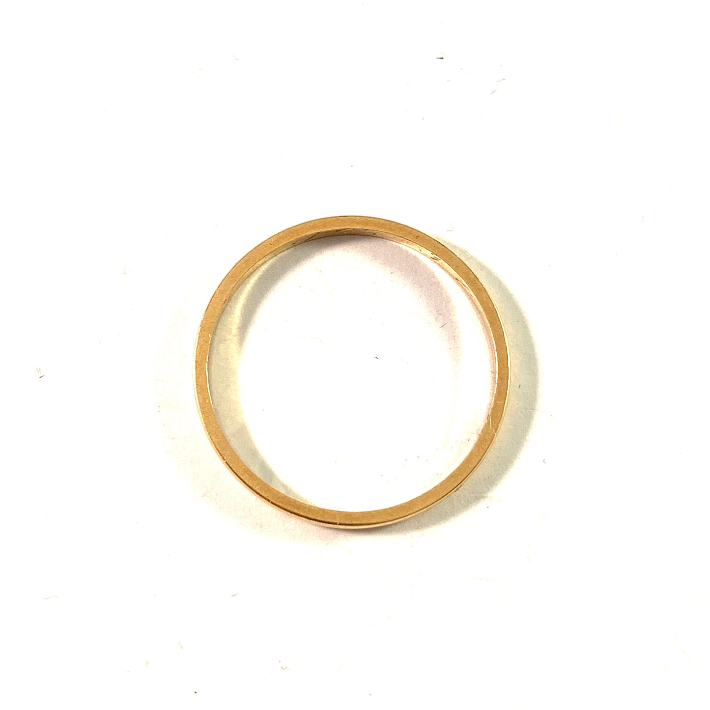 Lefrens, Sweden year 1934. Vintage 18k Gold Men's Wedding Band Ring. Size 10.