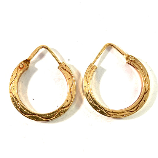 COSTA & ROZZANO, Italy 1970s. 18k Gold Earrings.