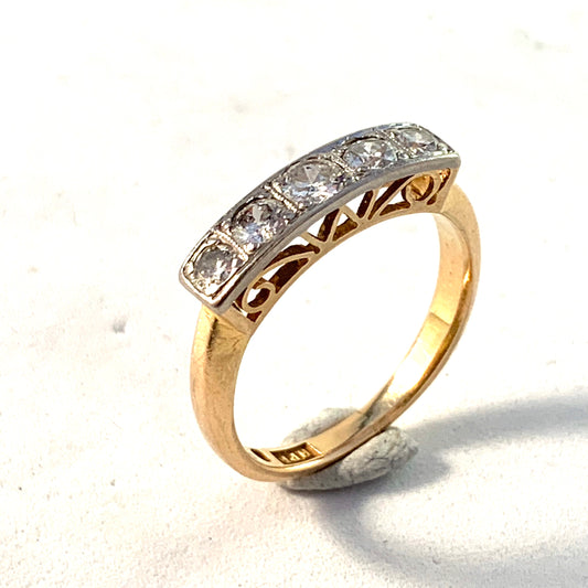 Håkanson, Sweden 1940s 18k Gold 0.83ctw Diamond Ring.