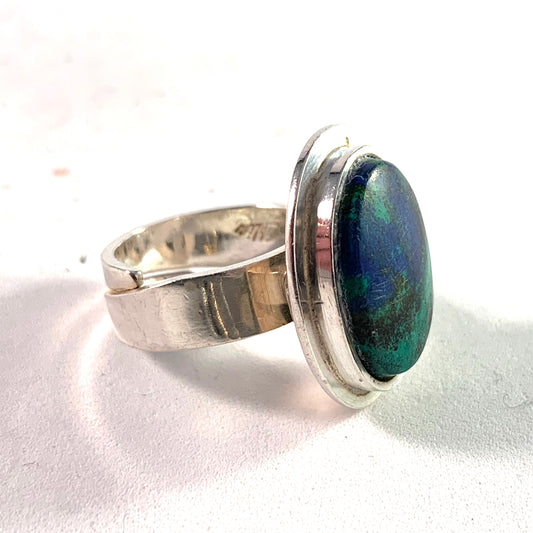 Göran Kuhlin, Sweden Vintage Sterling Silver Azurite Ring.