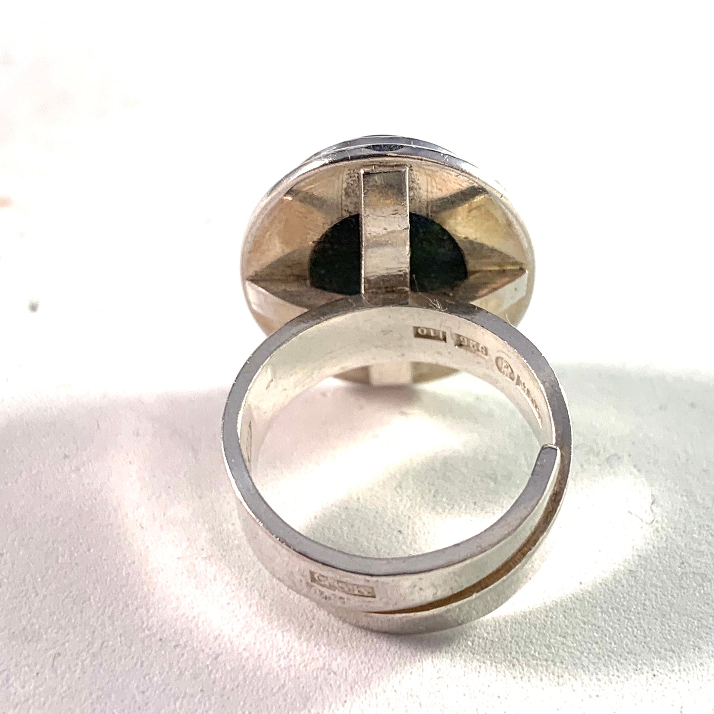 Göran Kuhlin, Sweden Vintage Sterling Silver Azurite Ring.
