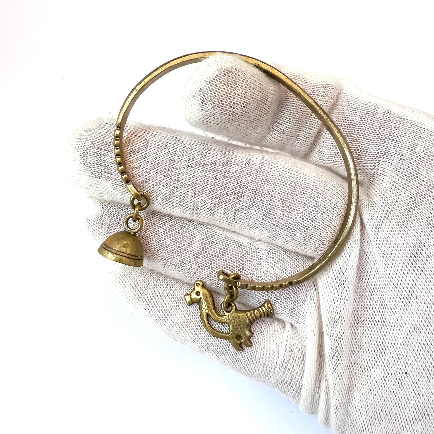 Kalevala Koru, Finland. Vintage 1970s Bronze Charm Bracelet.