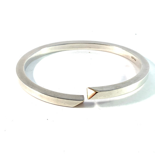 Frits Heiring Sorensen, Denmark 1970-80s. Massive Sterling Silver Bangle Bracelet.