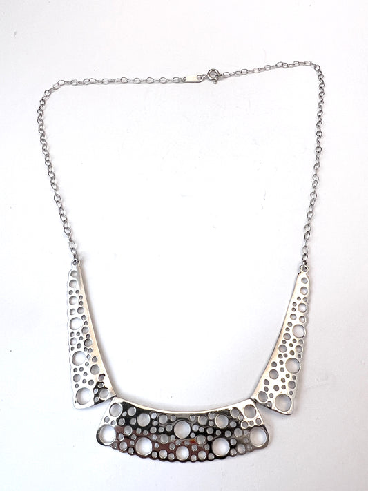 Liisa Vitali for Kultakeskus, Finland Vintage Sterling Silver Necklace.