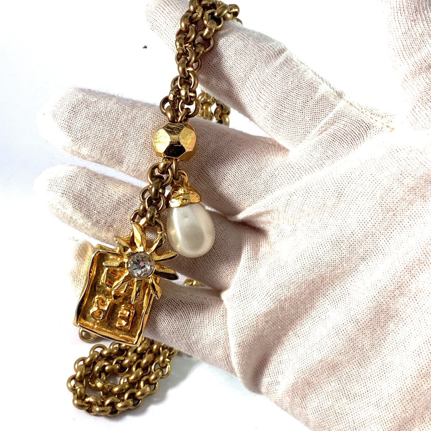 Edouard Rambaud, Paris. Vintage c 1980s Chunky Costume Jewelry Necklace.