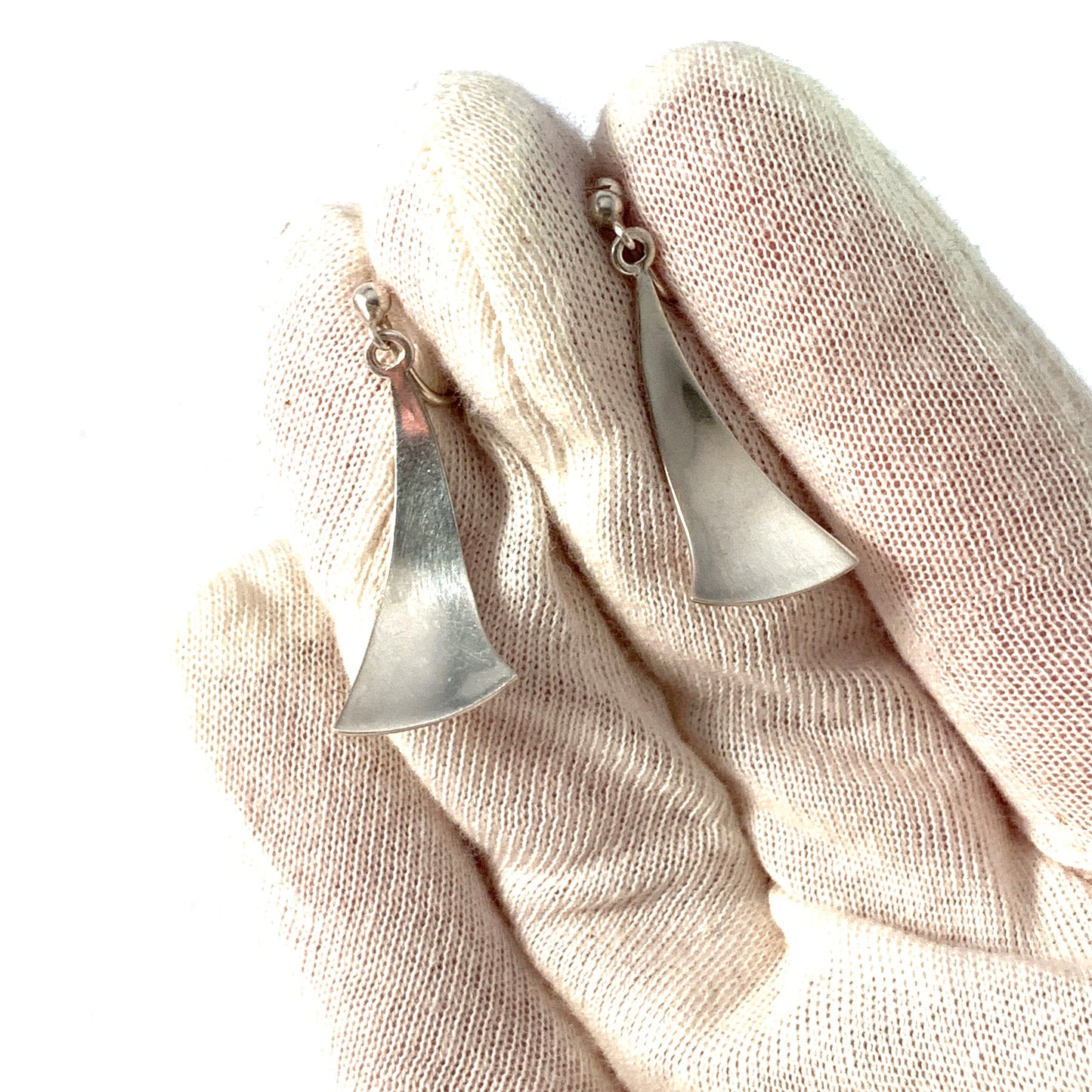 Rey Urban, Stockholm 1955. Vintage Sterling Silver Earrings. Signed.