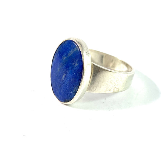 Niels Erik From, Denmark 1950-60s Sterling Silver Lapis Lazuli Ring.