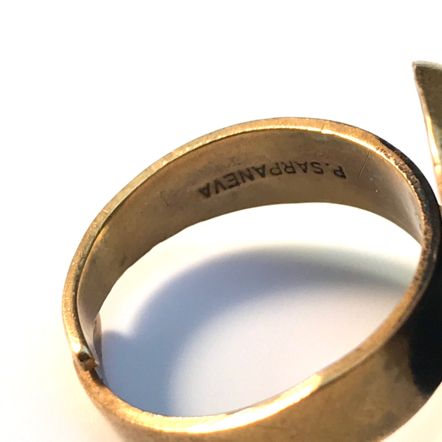 Pentti Sarpaneva Finland 1960-70s Bronze Adjustable Size Ring.