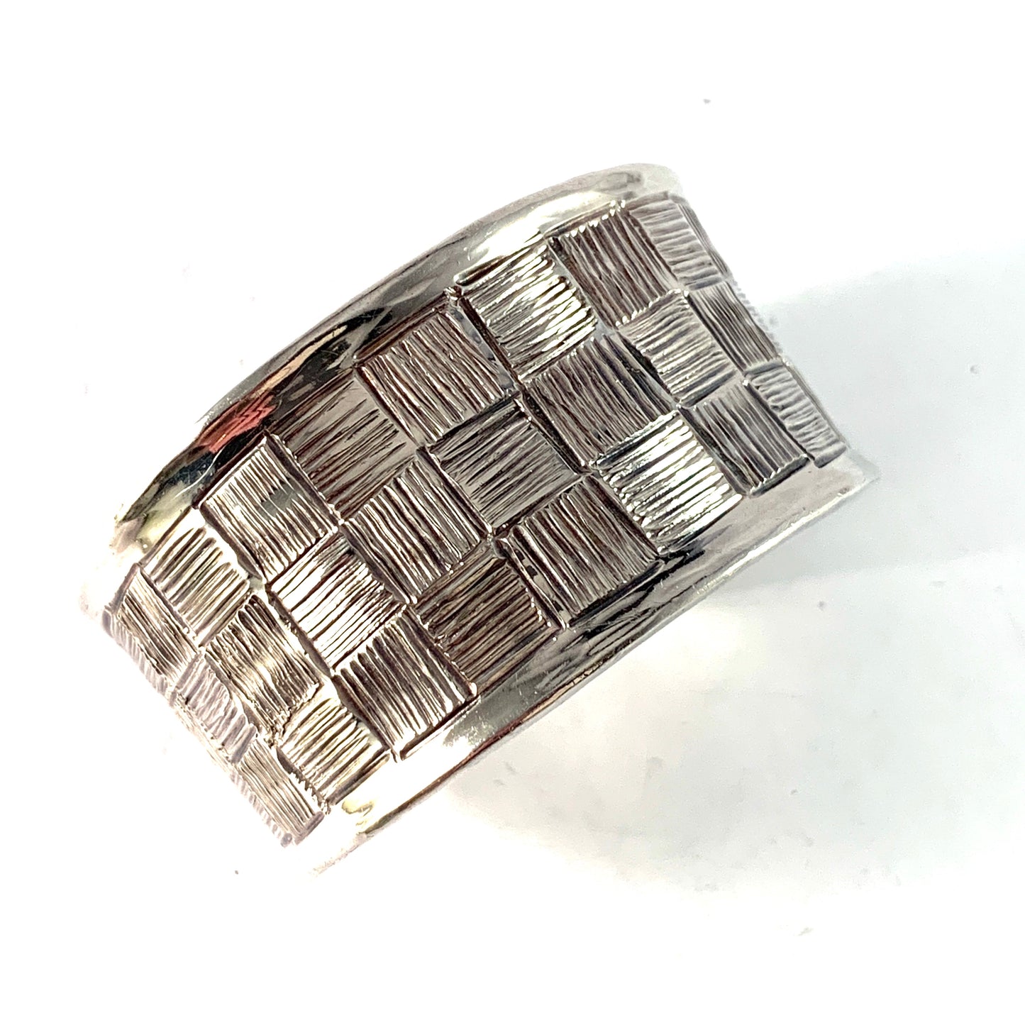 Claes E Giertta, Sweden 1975. Chunky Vintage Sterling Silver Cuff Bracelet. Signed.