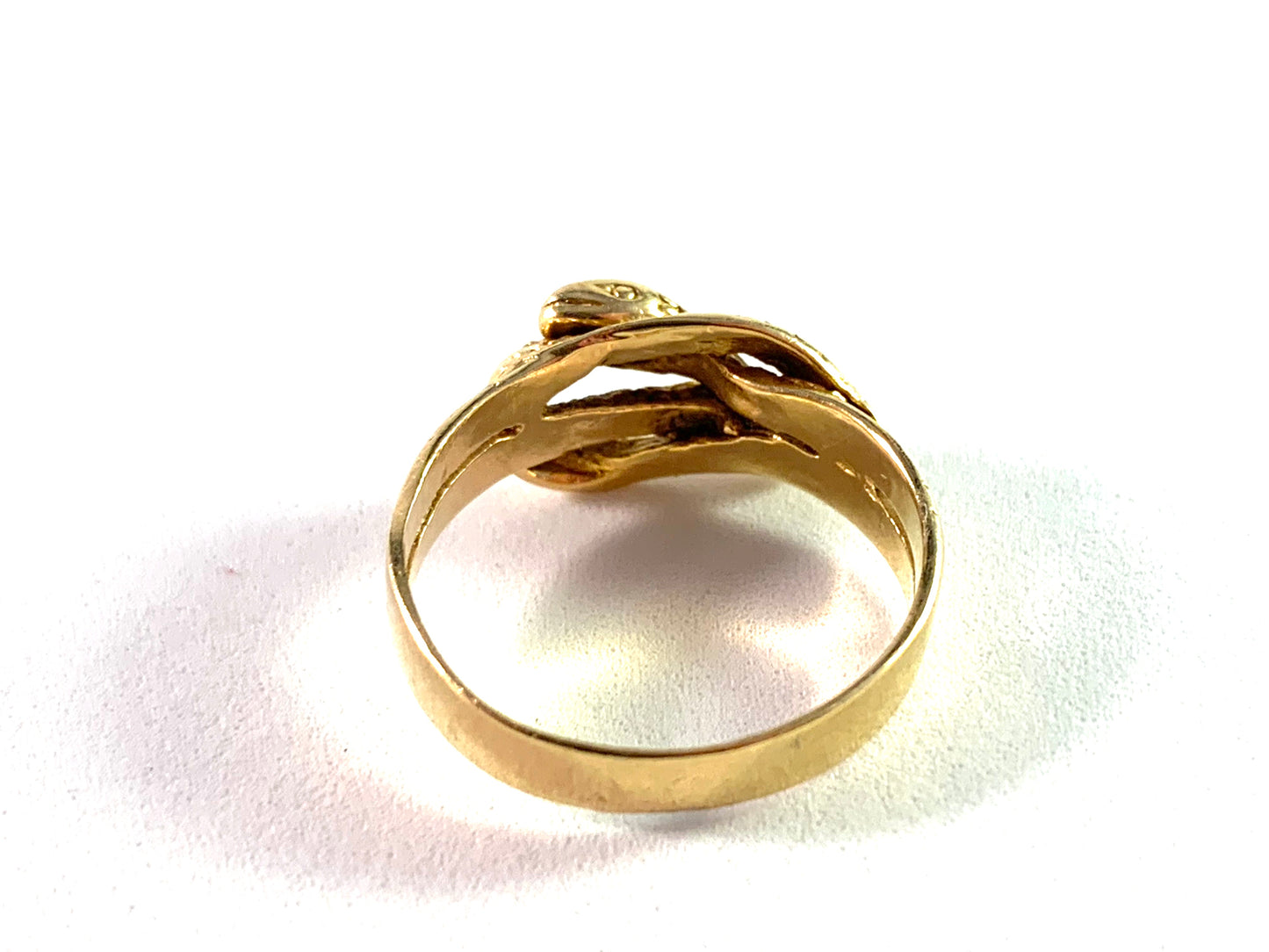 London Antique Victorian 18k Gold Unisex Snake Ring